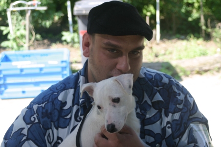 Joachim K�nig mit Buddy vom ganzen Herzen